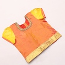 Yellow Golden Yuti Embroidery Girls Pattu Pavadai | SIZE 40 (adjustable up to 36 - 42)