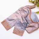 Puce color embroidery blouse