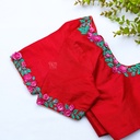 Venetian Red hand embroidery blouse