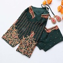 Step into the spotlight with a dark green Aari bridal blouse that exudes grace and charm: