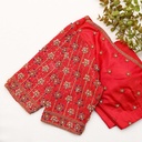 Red color embroidery blouse