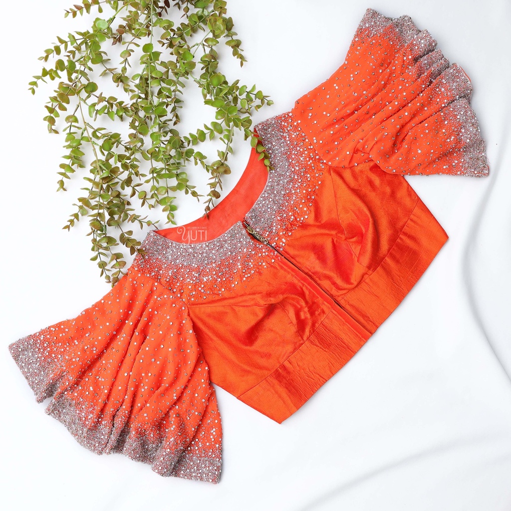 Vibrant orange blouse