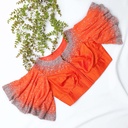 Vibrant orange blouse
