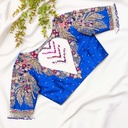 Bridal pink blouse with silver beads