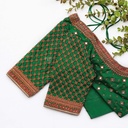 Green embroidery bridal blouse
