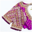 Introducing our stunning and sophisticated Vibrant Purple Embroidery blouse