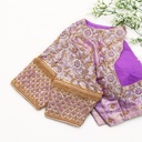 Purple color customized bridal blouse