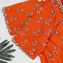 Orange floral bridal blouse