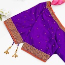 Purple zaricone flower blouse