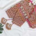 Pink navratinaa crystal bridal blouse