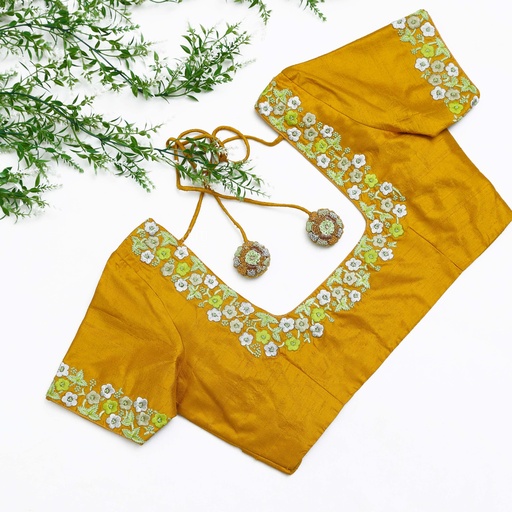 The epitome of elegance with our Bee Yellow Bridal Blouse