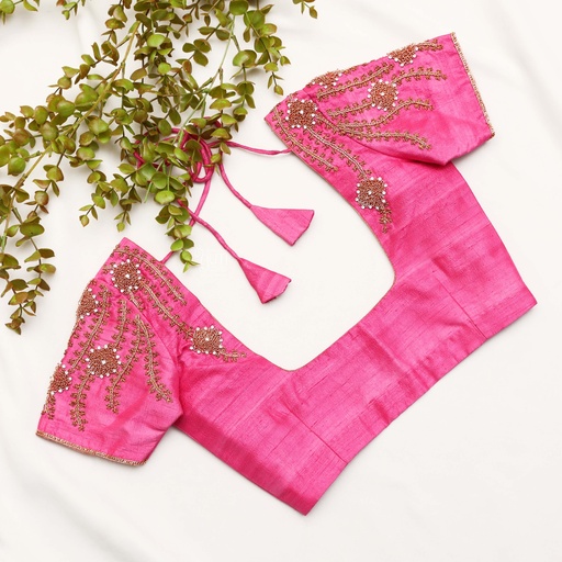 The most adorable cerise pink bridal blouse!