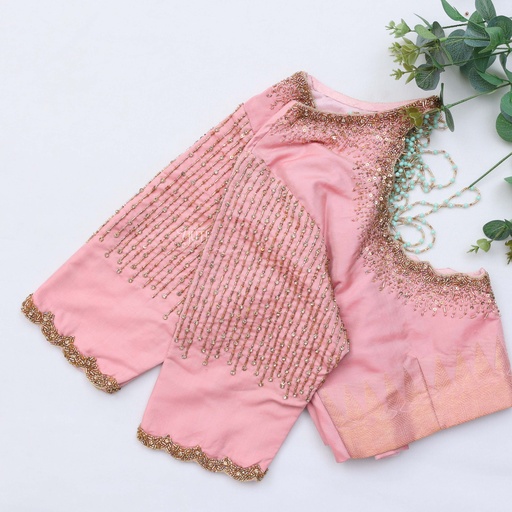 Faded Pink hand embroidery blouse