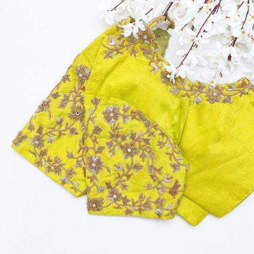 Our stunning Olive Yellow Bridal Blouse adds the perfect touch