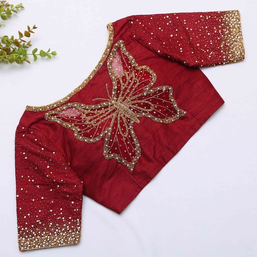 The most stunning Falu Red Bridal Blouse