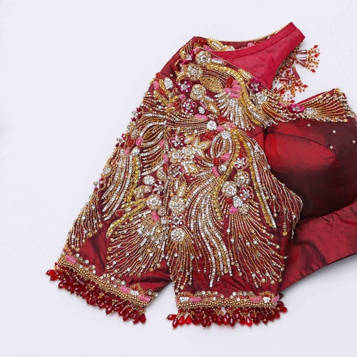 Introducing our stunning Red Brown bridal blouse,